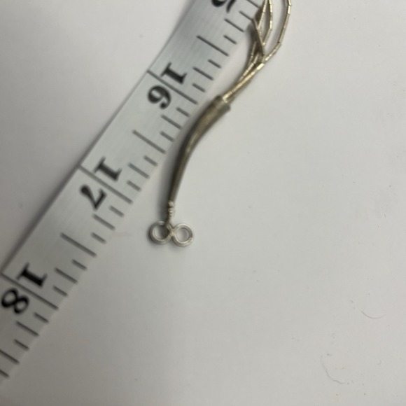 Pair Strand Liquid Silver Bib Necklaces Stamp Sterling Black Beads (Onyx?) 21g - Picture 13 of 16